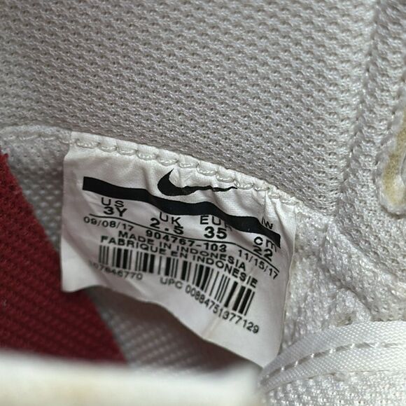 Nike Cortez Basic SL Kids 3Y White Red Blue Shoes Forrest Gump 904767 103 - Picture 6 of 6